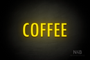 "COFFEE" (Fritz condensed font) - LED neon sign