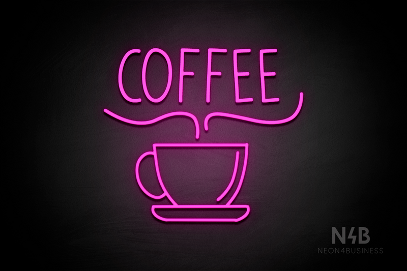 "COFFEE" bottom cup (Star font) - LED neon sign