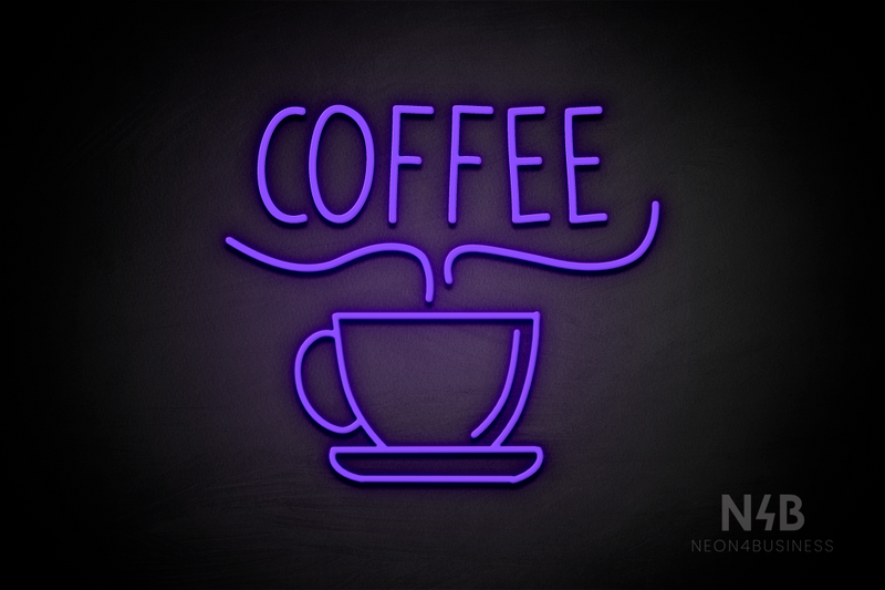 "COFFEE" bottom cup (Star font) - LED neon sign