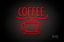 "COFFEE" bottom cup (Star font) - LED neon sign