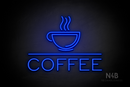 "COFFEE" cup on top (One Day font) - LED neon sign