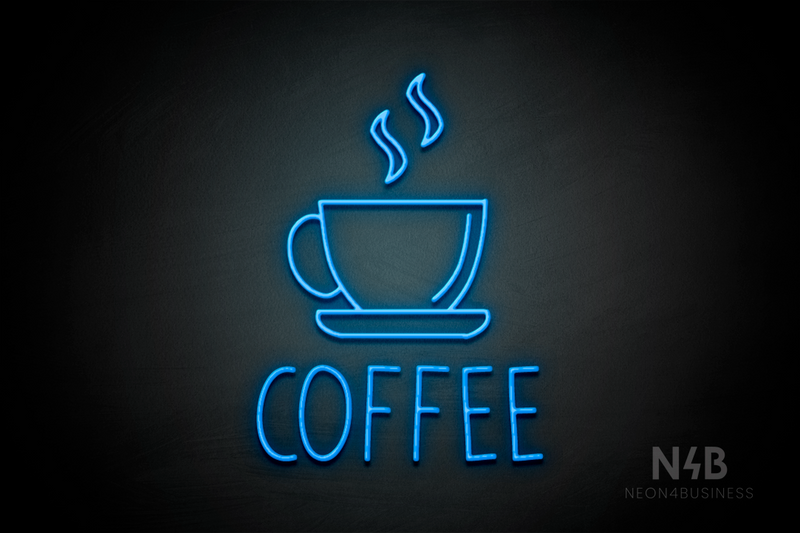 "COFFEE" cup on top (Star font) - LED neon sign