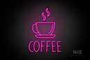 "COFFEE" cup on top (Star font) - LED neon sign