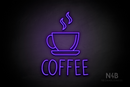 "COFFEE" cup on top (Star font) - LED neon sign
