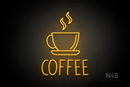 "COFFEE" cup on top (Star font) - LED neon sign