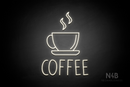 "COFFEE" cup on top (Star font) - LED neon sign