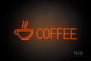 "COFFEE" left side cup (Bright Sky font) - LED neon sign