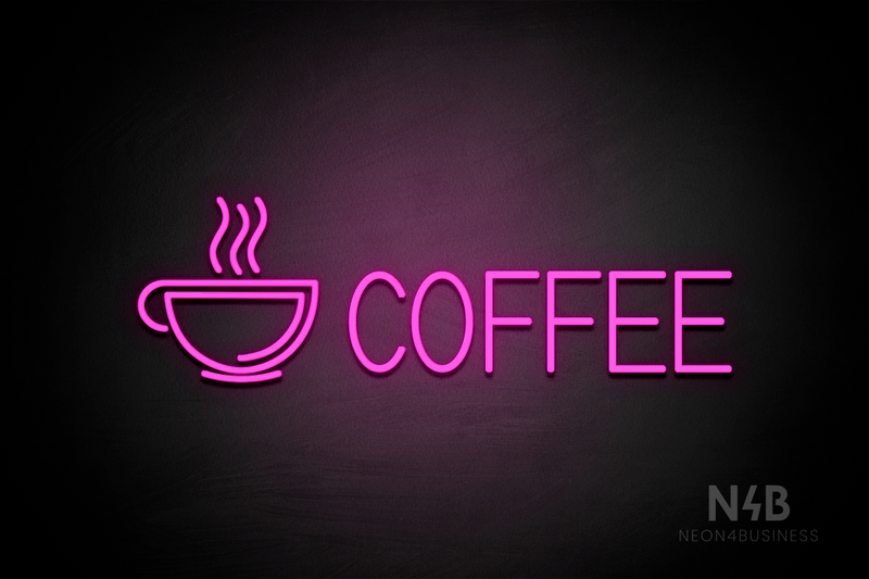 "COFFEE" left side cup (Bright Sky font) - LED neon sign