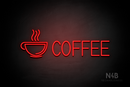 "COFFEE" left side cup (Bright Sky font) - LED neon sign