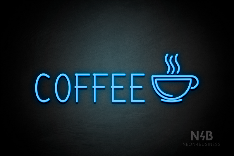 "COFFEE" right side cup (Cherry font) - LED neon sign