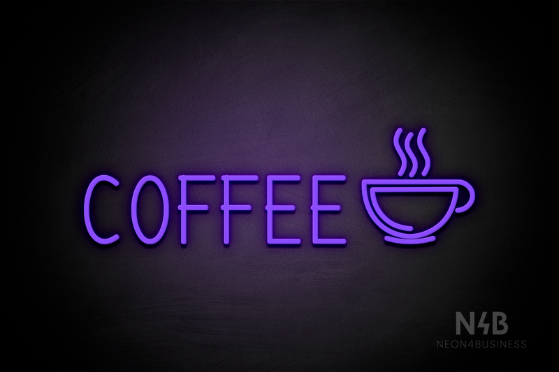 "COFFEE" right side cup (Cherry font) - LED neon sign