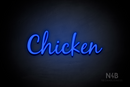 "Chicken" (Notes font) - LED neon sign