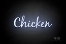 "Chicken" (Notes font) - LED neon sign