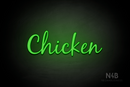 "Chicken" (Notes font) - LED neon sign