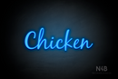 "Chicken" (Notes font) - LED neon sign