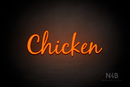 "Chicken" (Notes font) - LED neon sign