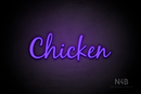 "Chicken" (Notes font) - LED neon sign