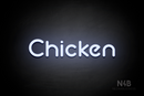 "Chicken" (Mountain font) - LED neon sign