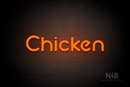 "Chicken" (Mountain font) - LED neon sign