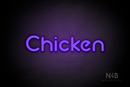 "Chicken" (Mountain font) - LED neon sign