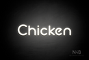 "Chicken" (Mountain font) - LED neon sign