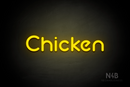 "Chicken" (Mountain font) - LED neon sign