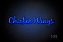 "Chicken Wings" (Notes font) - LED neon sign