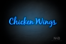 "Chicken Wings" (Notes font) - LED neon sign