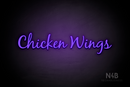 "Chicken Wings" (Notes font) - LED neon sign