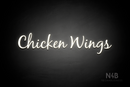 "Chicken Wings" (Notes font) - LED neon sign