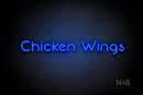 "Chicken Wings" (Mountain font) - LED neon sign