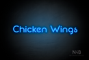 "Chicken Wings" (Mountain font) - LED neon sign