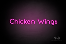 "Chicken Wings" (Mountain font) - LED neon sign