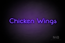 "Chicken Wings" (Mountain font) - LED neon sign