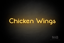 "Chicken Wings" (Mountain font) - LED neon sign