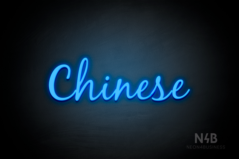 "Chinese" (Notes font) - LED neon sign