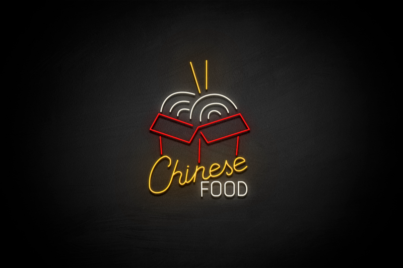 Chinese Food ("Chinese FOOD" at the bottom Custom font) - LED neon sign