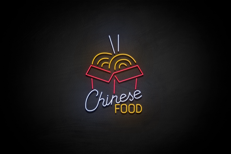 Chinese Food ("Chinese FOOD" at the bottom Custom font) - LED neon sign