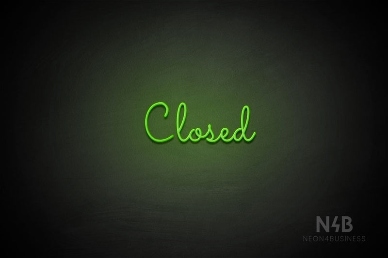"Closed" (Kidplay font) - LED neon sign