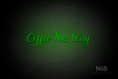 "Coffee This Way" (Magician font) - LED neon sign