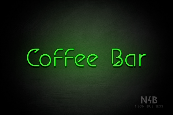 "COFFEE BAR" (Jelly Spirit font) - LED neon sign