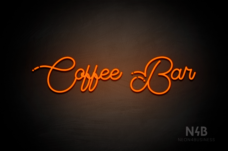 "Coffee Bar" (Tulips font) - LED neon sign