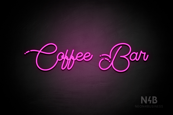 "Coffee Bar" (Tulips font) - LED neon sign