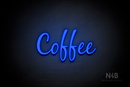 "Coffee" (Notes font) - LED neon sign