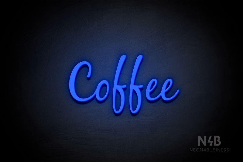 "Coffee" (Notes font) - LED neon sign