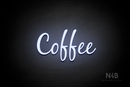 "Coffee" (Notes font) - LED neon sign