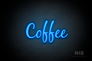 "Coffee" (Notes font) - LED neon sign