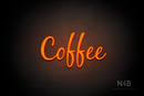 "Coffee" (Notes font) - LED neon sign