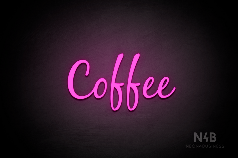 "Coffee" (Notes font) - LED neon sign