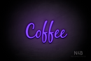 "Coffee" (Notes font) - LED neon sign